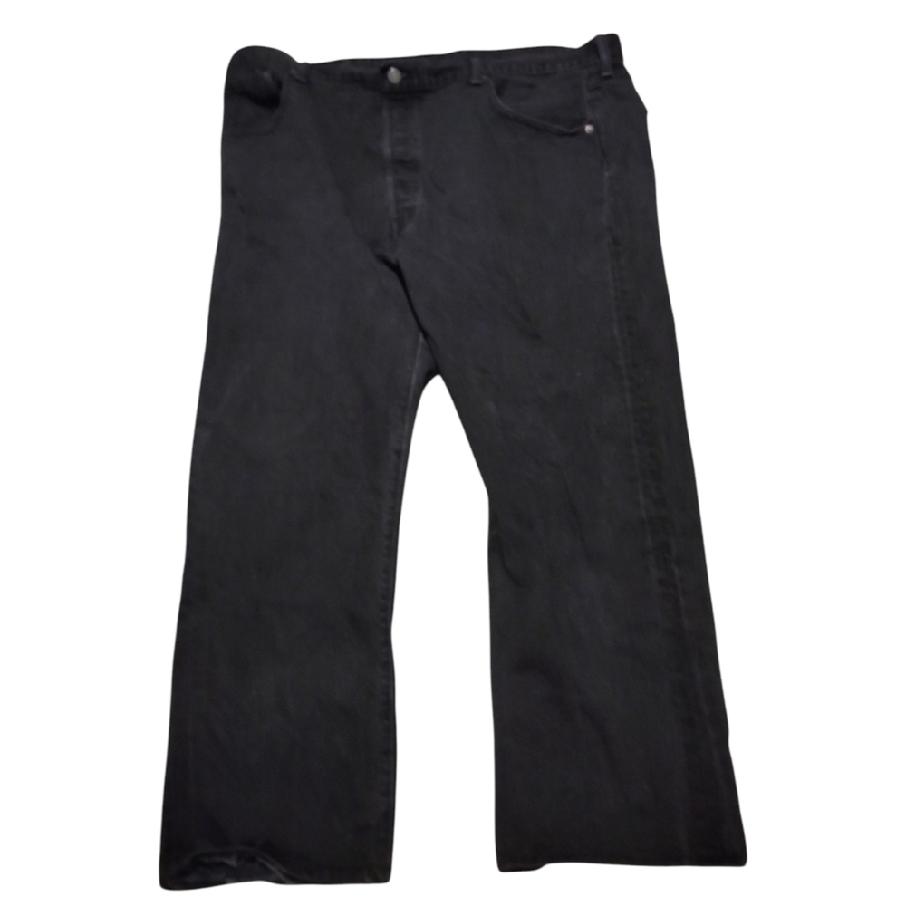 Levi's 501 Jeans Button Fly Black Size 42x32 Men's